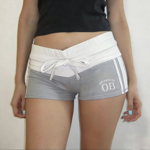 Damen Freizeitshorts mit elastischem Bund und dekorativem Bindegürtel EB