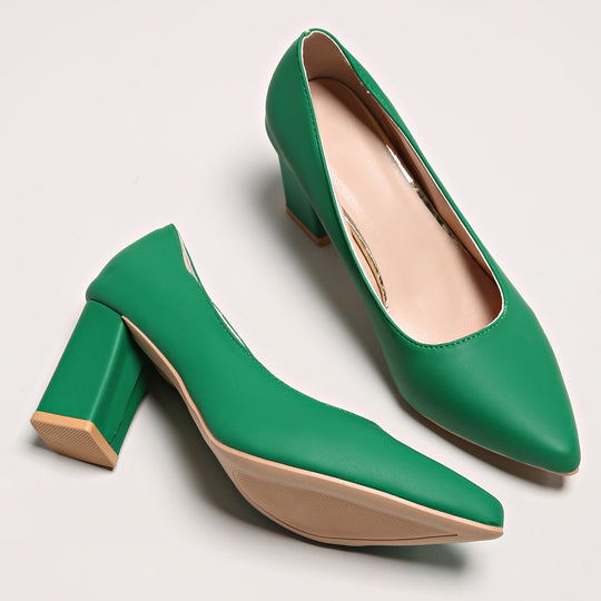 Damen elegante Pumps mit blockiertem Absatz EB