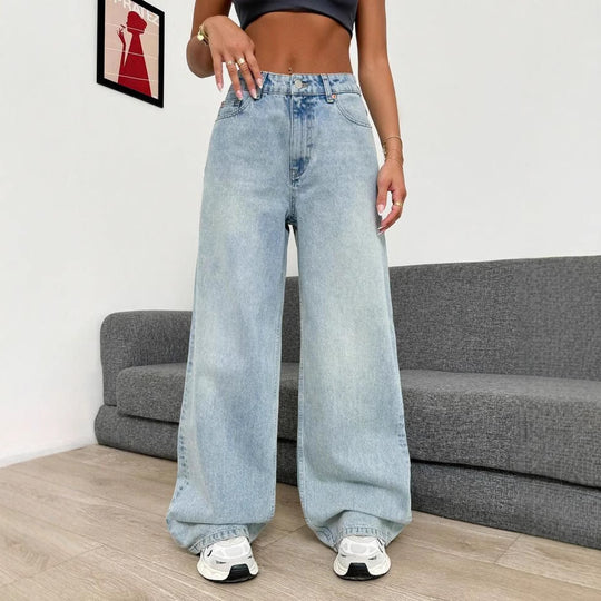 Damen Weite Jeans im lässigen Oversized-Schnitt EB