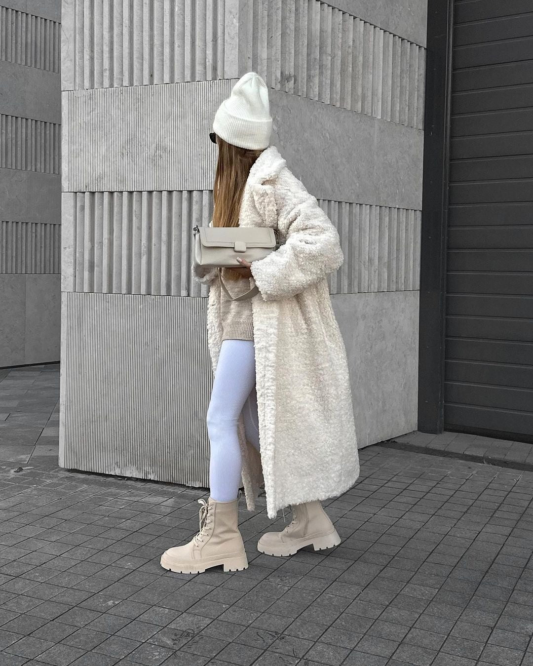 Damen Kuschelige Teddyfelljacke im eleganten Oversize-Design EB
