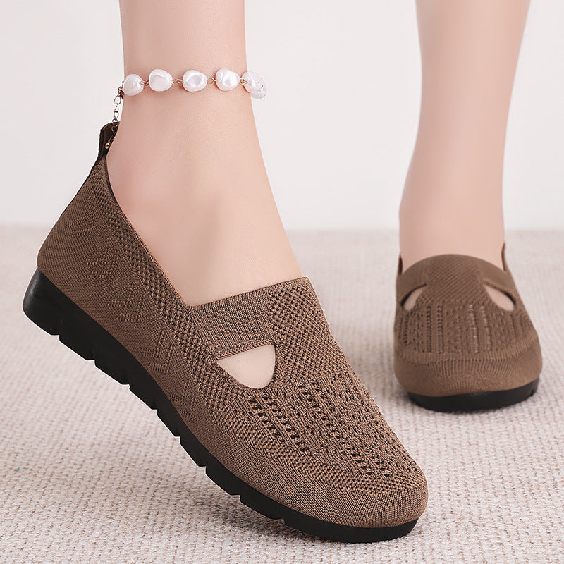 Damen Bequeme Slipper mit elastischem Riemen und atmungsaktivem Obermaterial EB