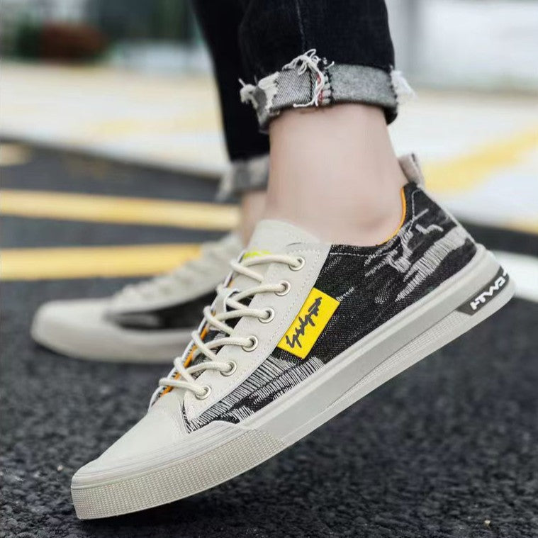 Damen Sportliche Canvas-Sneaker mit atmungsaktiver Zehenkappe und flexibler Laufsohle EB