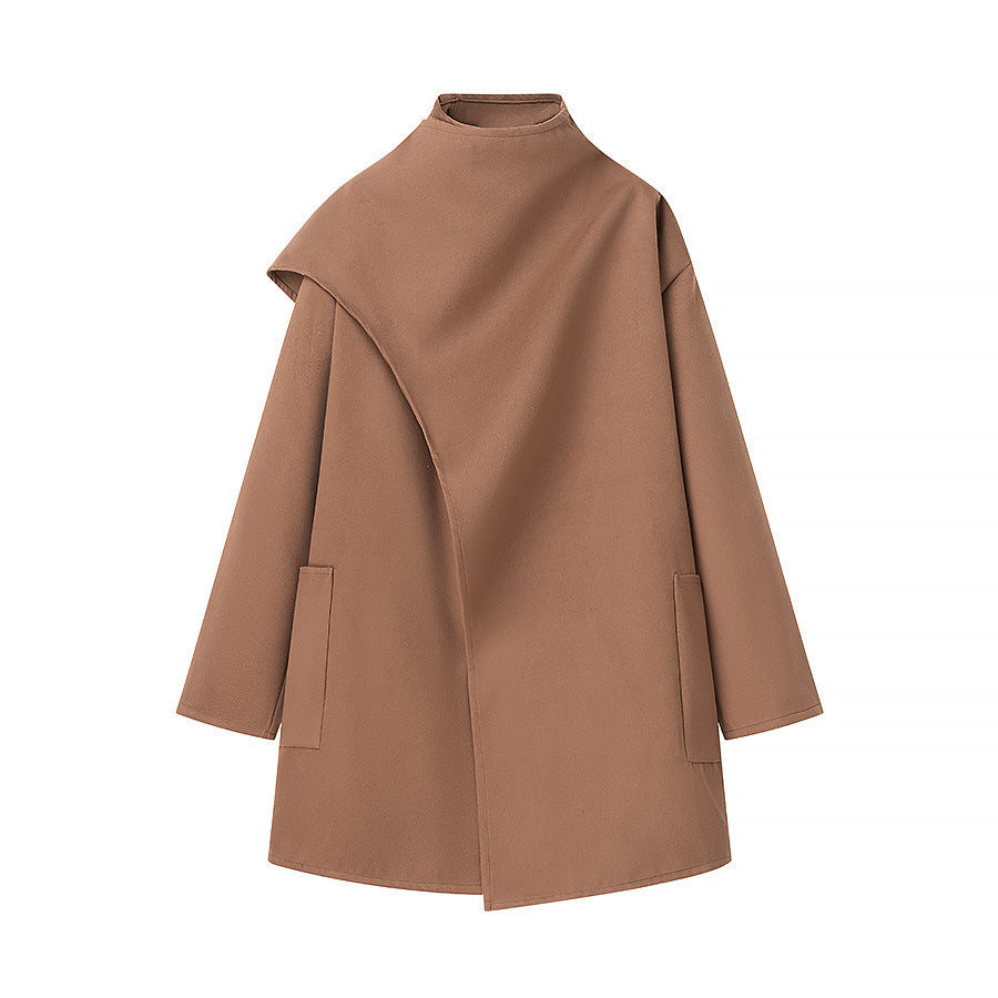 Damen Oversized Übergangsjacke mit asymmetrischem Schnitt und praktischen Taschen EB