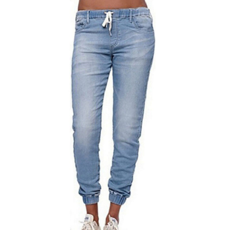 Damen Joggingjeans mit elastischem Bund und praktischen Taschen EB