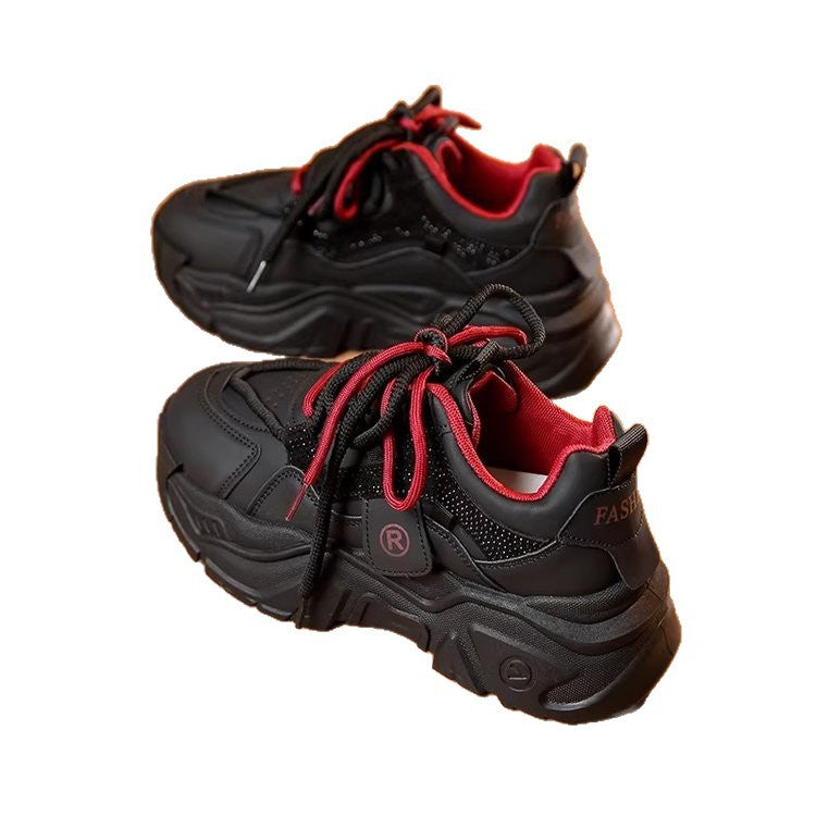 Damen Sportliche Chunky Sneakers mit atmungsaktivem Obermaterial und rutschfester Sohle EB