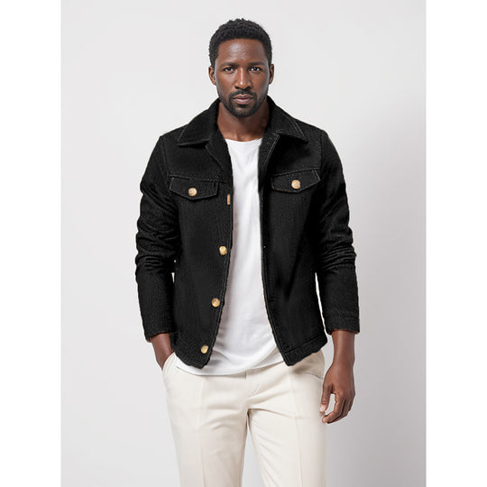 Herren Übergangsjacke im modernen Denim-Stil EB