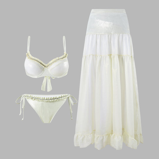 Damen Bikiniset mit fließendem Rock EB