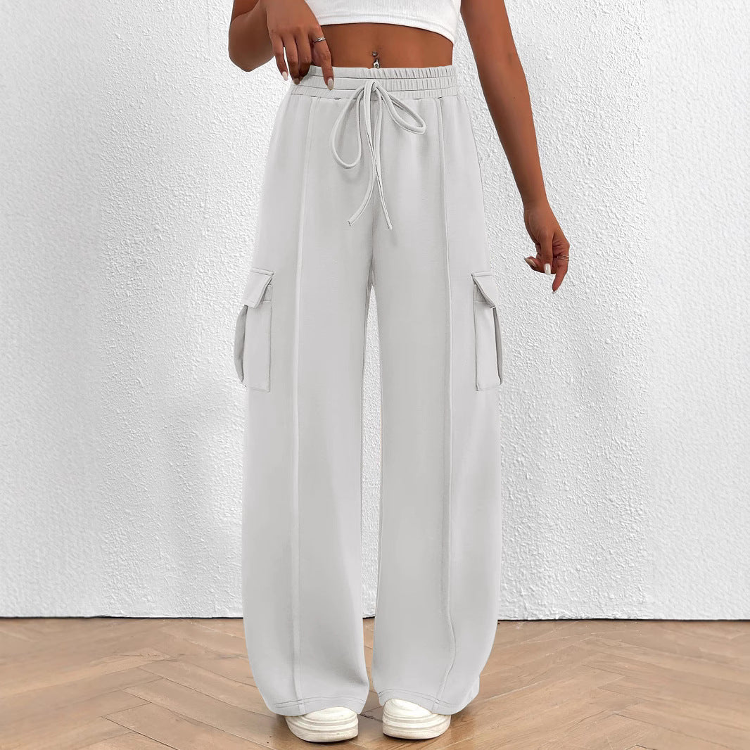 Damen Cargo-Hose mit weitem Schnitt und elastischem Bund EB