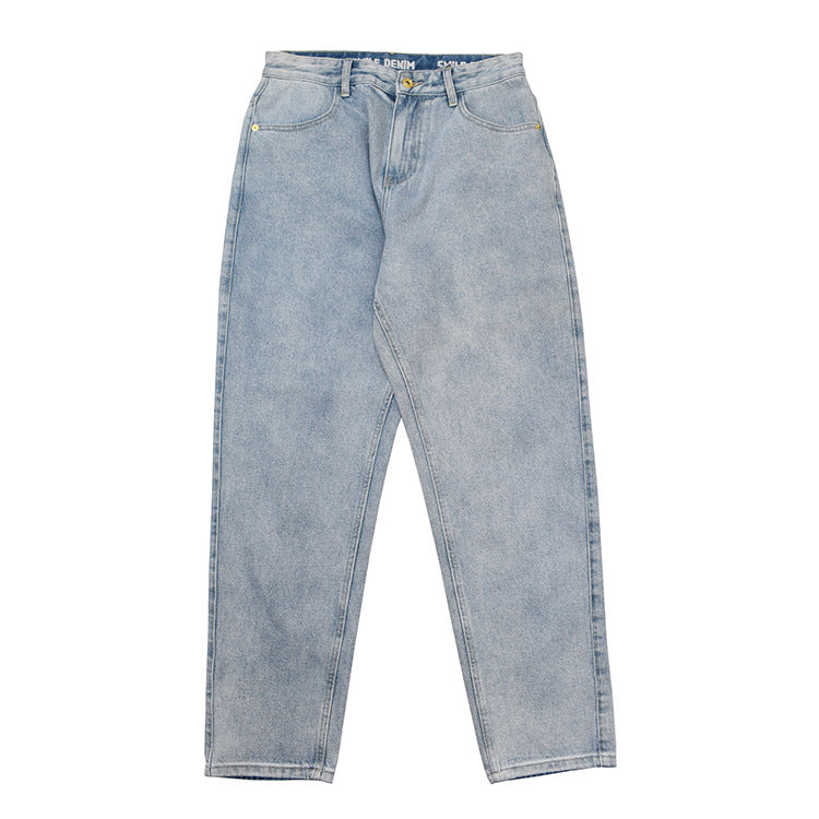 Damen High-Waisted Jeans im Vintage-Stil mit geradem Bein und praktischem Taschendesign EB