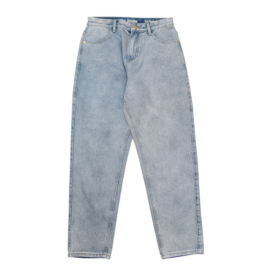 Damen High-Waisted Jeans im Vintage-Stil mit geradem Bein und praktischem Taschendesign EB