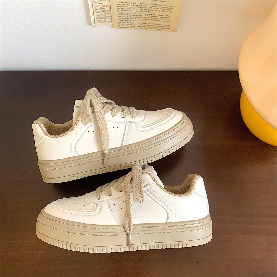 Damen Modische Sneakers mit hoher Sohle und atmungsaktivem Obermaterial EB