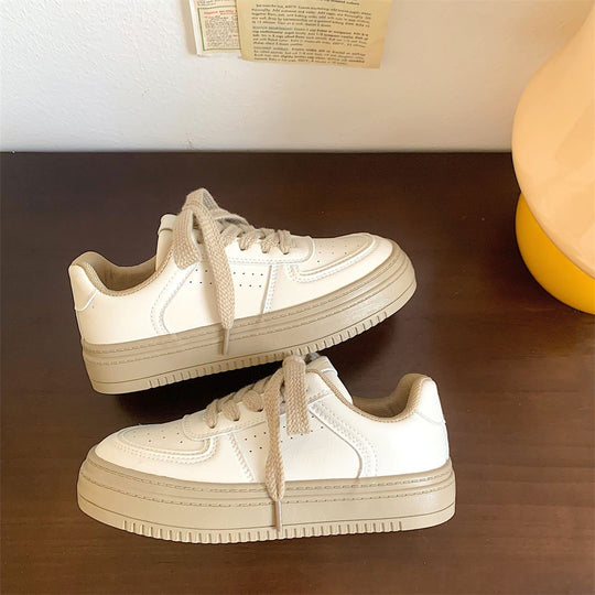 Damen Modische Sneakers mit hoher Sohle und atmungsaktivem Obermaterial EB