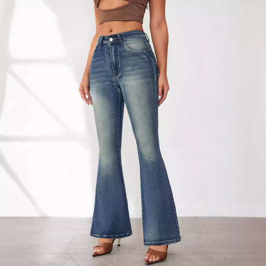 Damen Flared Jeans mit hohem Bund und schickem Schnitt EB
