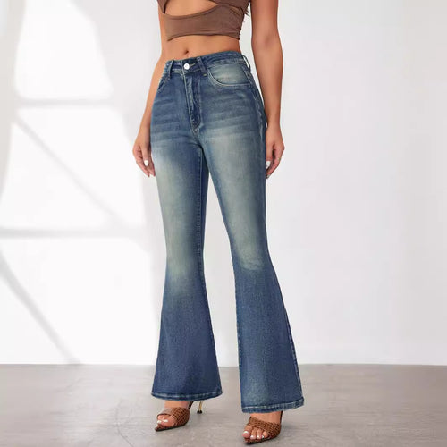 Damen Flared Jeans mit hohem Bund und schickem Schnitt EB