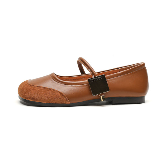 Damen Ballerinas mit verstellbarem Riemchen und modischem Akzent EB