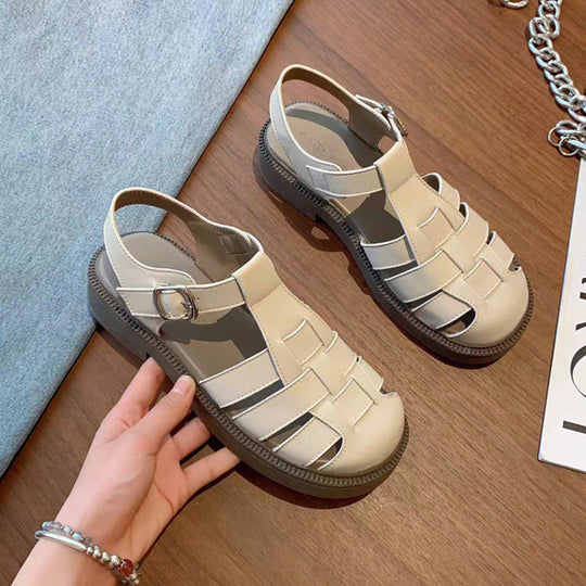 Damen Komfortable Sandalen mit verstellbarem Riemen und rutschfester Sohle EB