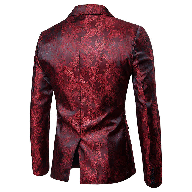 Herren elegantes Anzug-Set mit feinem Paisleymuster EB