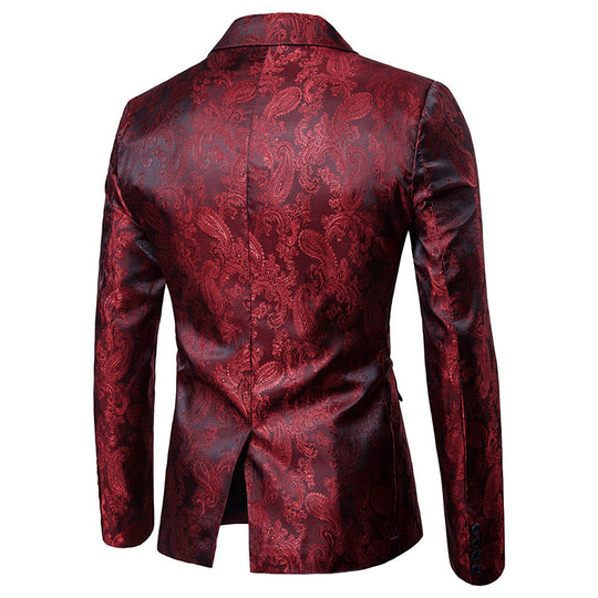 Herren elegantes Anzug-Set mit feinem Paisleymuster EB