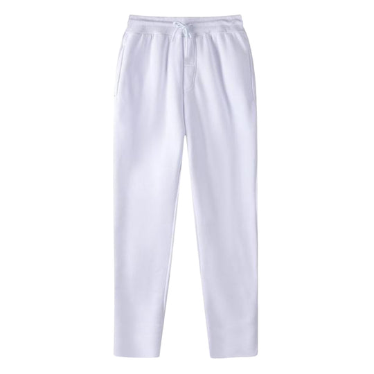 Herren nan geradlinige Sweatpants aus melierter Baumwollmischung mit elastischem Bund Kordelzug und Seitentaschen EB