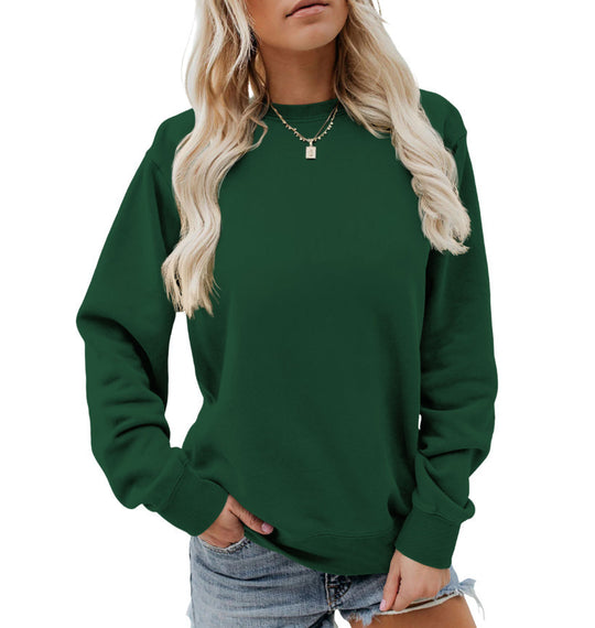 Damen nan lässiges Oversize Sweatshirt mit Rundhalsausschnitt und weichem Baumwollfleece EB