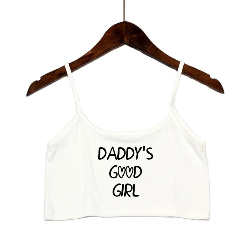 Damen modisches Crop-Top mit verzierten Trägern EB