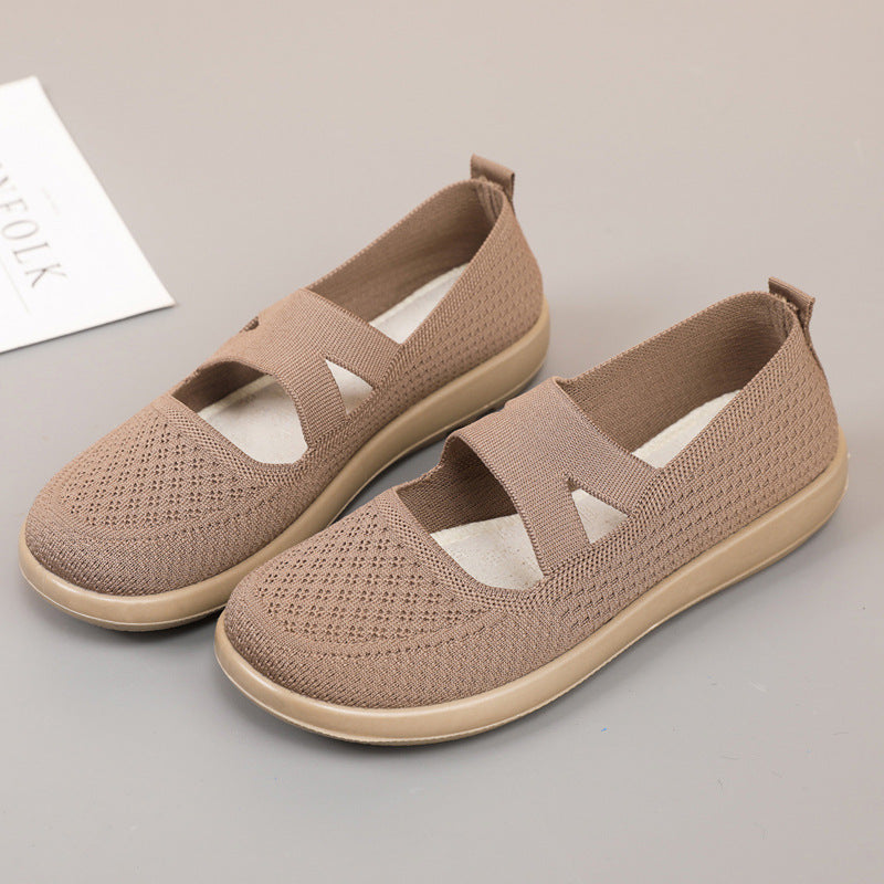 Damen Bequeme Slip-On City-Sneaker mit atmungsaktivem Obermaterial EB