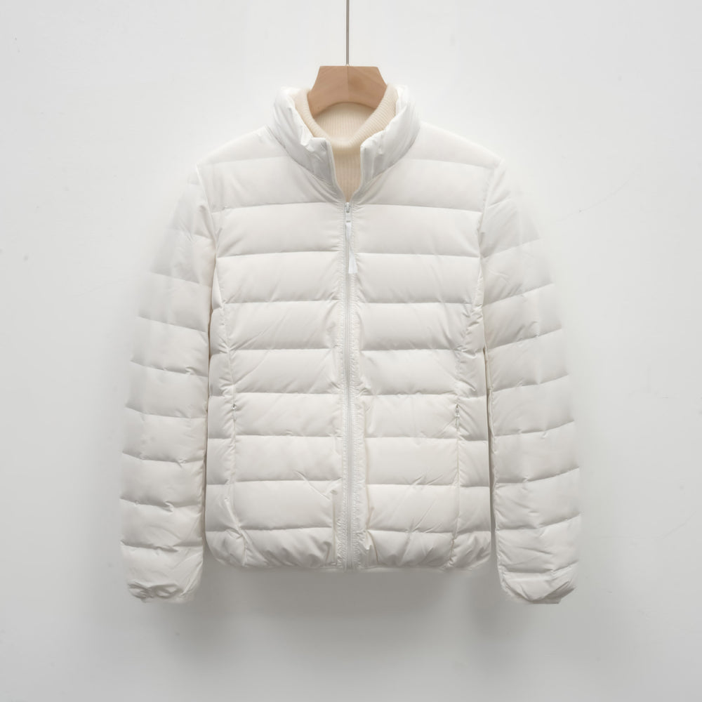 Damen Isolierte Steppjacke mit hohem Kragen und elastischen Bündchen EB