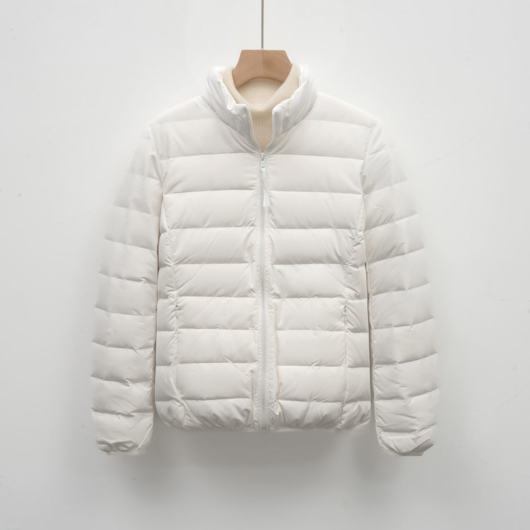 Damen Isolierte Steppjacke mit hohem Kragen und elastischen Bündchen EB