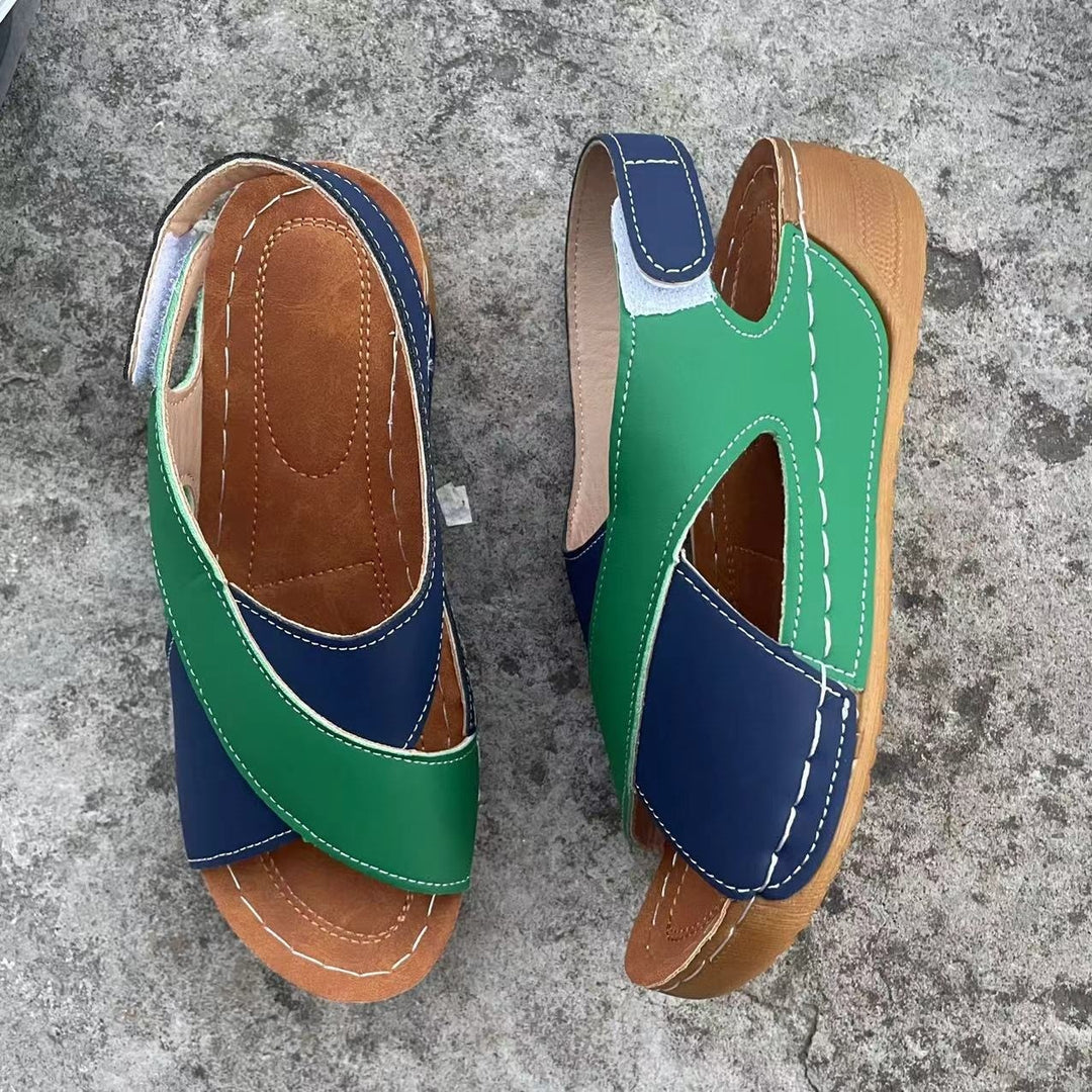 Damen offene Sandalen mit modischem Fächerdesign EB