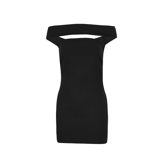 Damen Off-Shoulder Minikleid mit strukturiertem Design EB