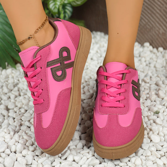 Damen Sportliche Sneakers mit rutschfester Gummisohle und modischem Design EB