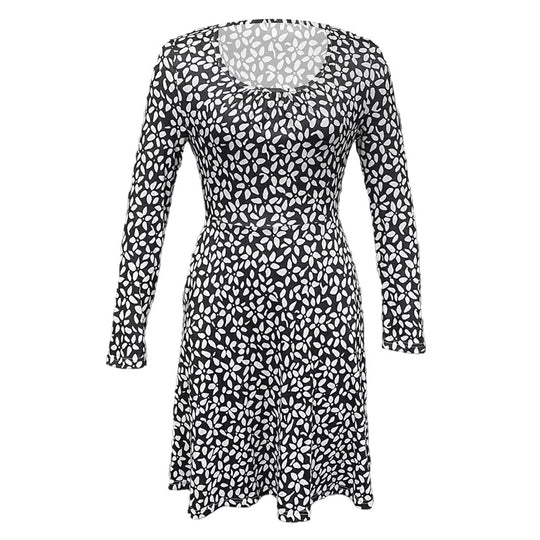 Damen Kleid mit floralem Muster und praktischen Taschen EB
