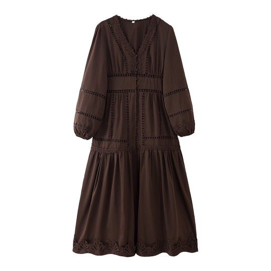 Damen Spitzenbustierkleid mit eleganten Rüschendetails EB