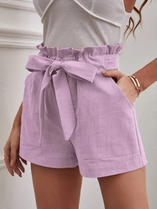 Damen Tailored Shorts mit Krawatte und praktischen Taschen EB
