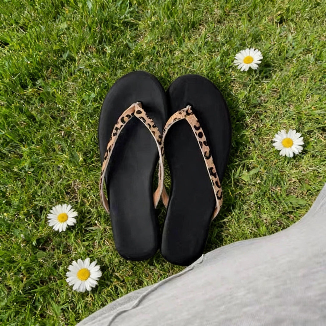 Damen Minimalistische Zehentrenner Sandalen EB