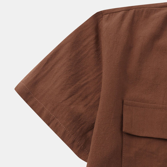 Damen Kurzarmhemd mit praktischen Brusttaschen EB