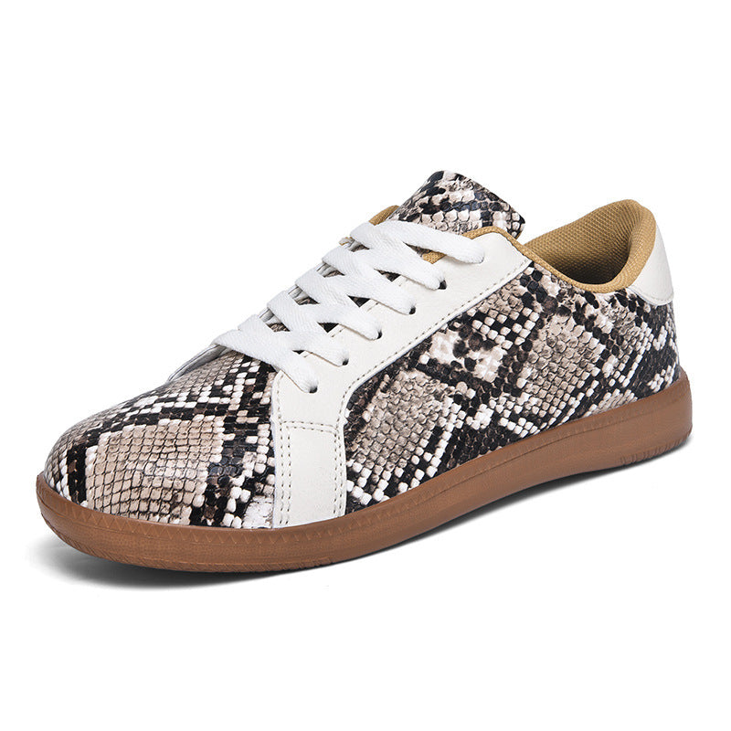 Damen Sportliche Sneakers mit elegantem Schlangenmuster EB