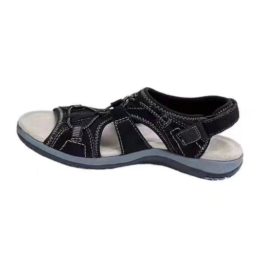 Damen Komfortable Freizeitsandalen mit anatomischer Fußbettung und verstellbarem Klettverschluss EB