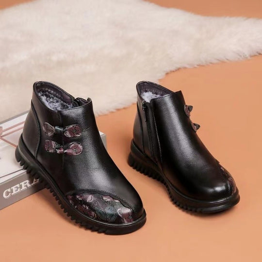 Damen Elegante Stiefeletten mit modischem Schnürdesign und wärmendem Innenfutter EB