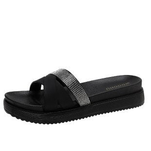 Damen Komfort-Sandalen mit funkelndem Riemen EB