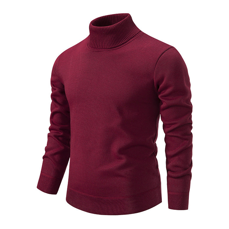 Herren Rollkragenpullover aus weichem Strick mit strukturiertem Design EB