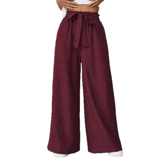 Damen Weit geschnittene Hosen mit verstellbarem Bund EB