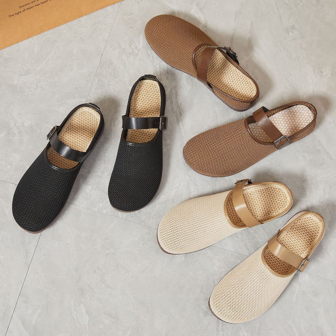 Damen Atmungsaktive Clogs mit verstellbarem Riemen EB