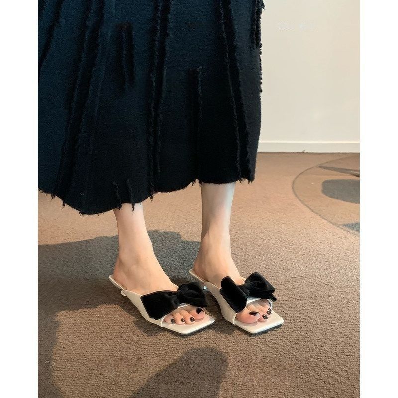 Damen elegante Slipper mit zierlichem Schleifendetail EB