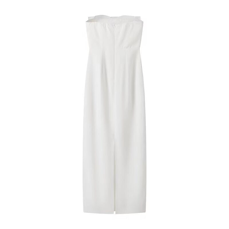 Damen Trägerloses Maxi-Kleid mit elegantem Schleifendetail EB