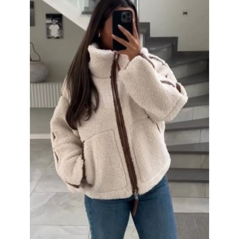 Damen Fleecejacke mit stylischen Details EB