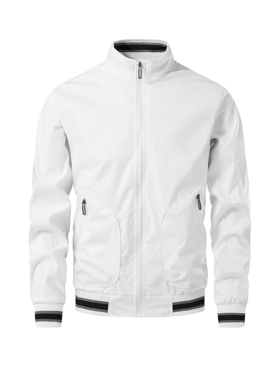Herren sportliche Übergangsjacke mit hohem Kragen und praktischen Reißverschlusstaschen EB
