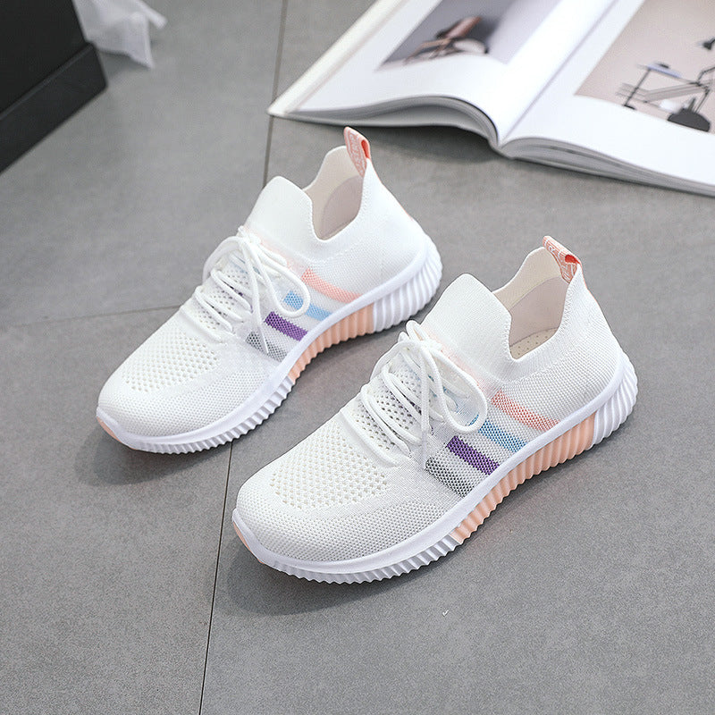 Damen Sportliche Sneaker mit atmungsaktiver Mesh-Oberfläche und dämpfender Laufsohle EB
