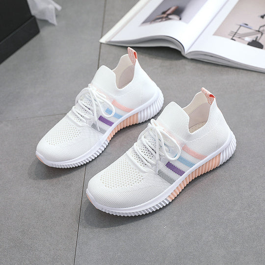 Damen Sportliche Sneaker mit atmungsaktiver Mesh-Oberfläche und dämpfender Laufsohle EB