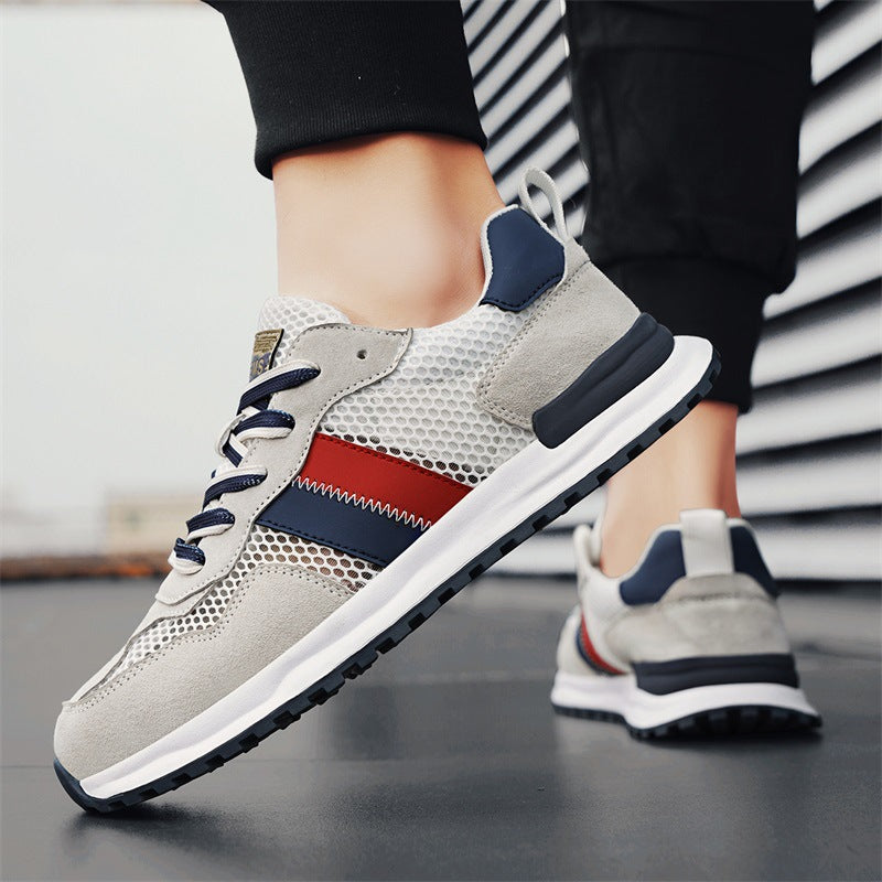 Damen Sportliche Sneakers mit atmungsaktivem Mesh-Obermaterial und stabiler Gummisohle EB